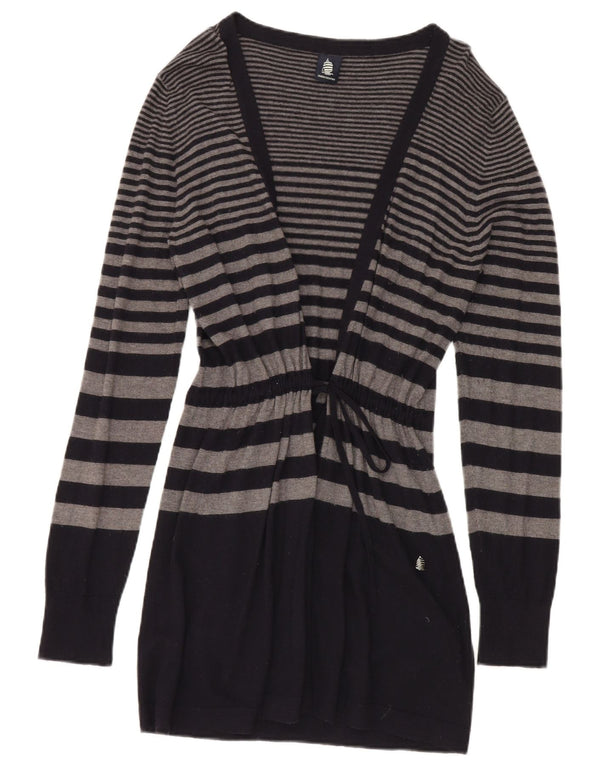 Marina Yachting Pulover cardigan cu paragate pentru femei UK 14 mare cu dungi negre