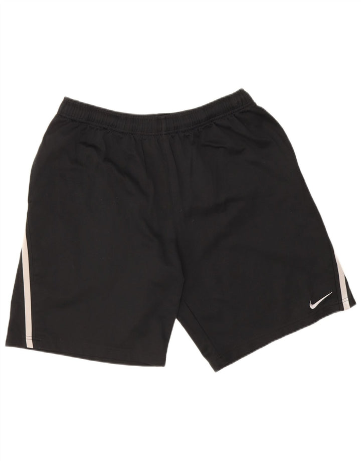 Pantaloni scurți sport Nike pentru bărbați, poliester mediu negru