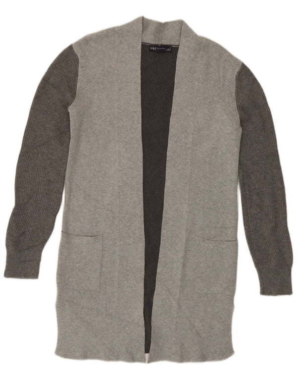 Pulover cardigan cu paragate pentru femei Marks & Spencer UK 6 XS Gri Colorblock