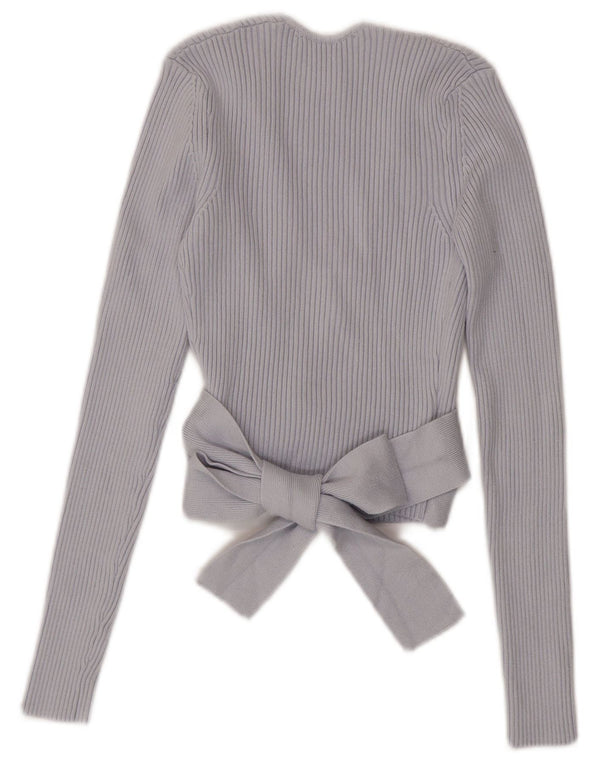 Top cardigan înfășurat pentru femei Zara UK 8 Small Blue