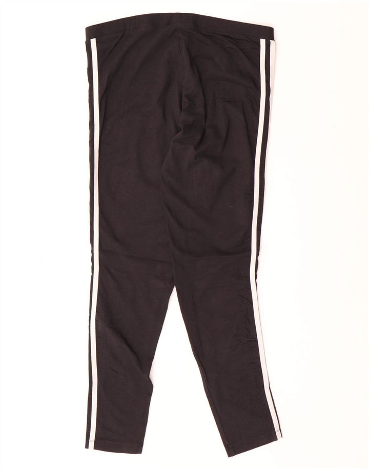 Leggings pentru femei Adidas UK 14 mediu negru bumbac