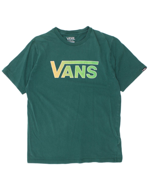 Tricou grafic Vans pentru baieti Classic Fit Top 12-13 ani mare bumbac verde