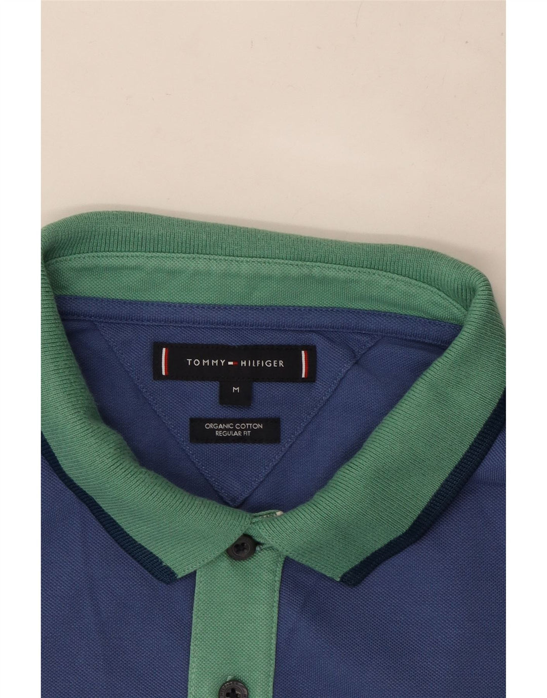 Tricou polo TOMMY HILFIGER pentru bărbați, bumbac albastru mediu