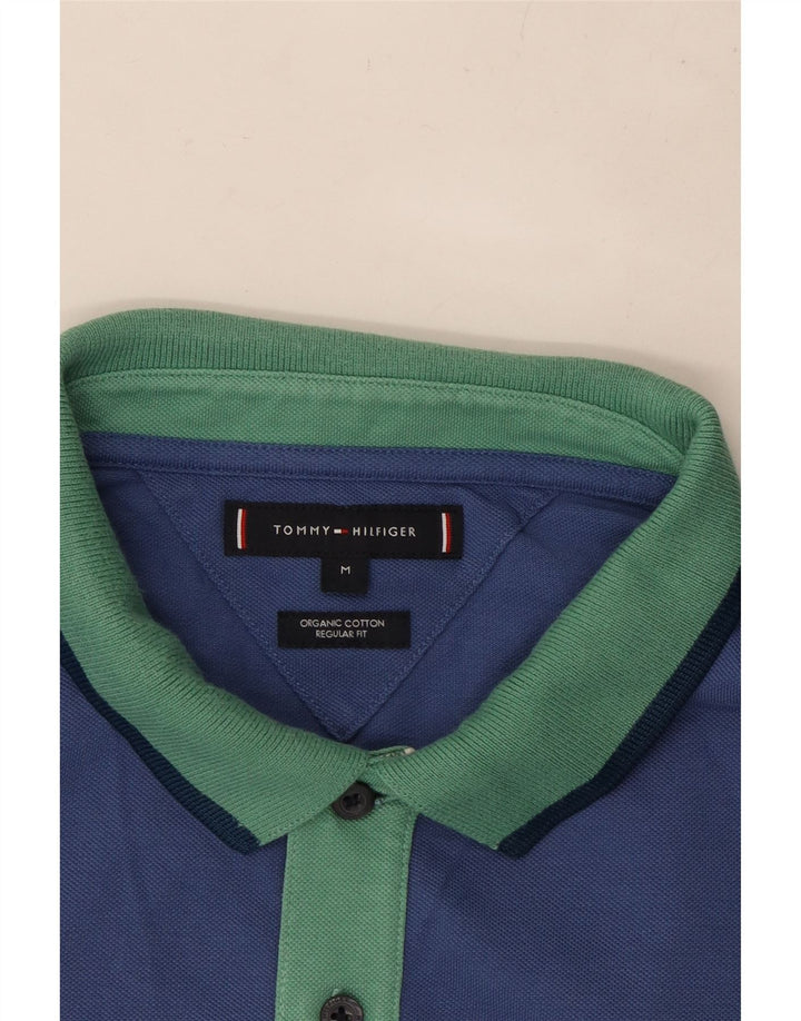 Tricou polo TOMMY HILFIGER pentru bărbați, bumbac albastru mediu