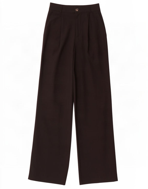 Pantaloni casual pentru femei cu talie înaltă Zara XS L24 L31 Poliester negru