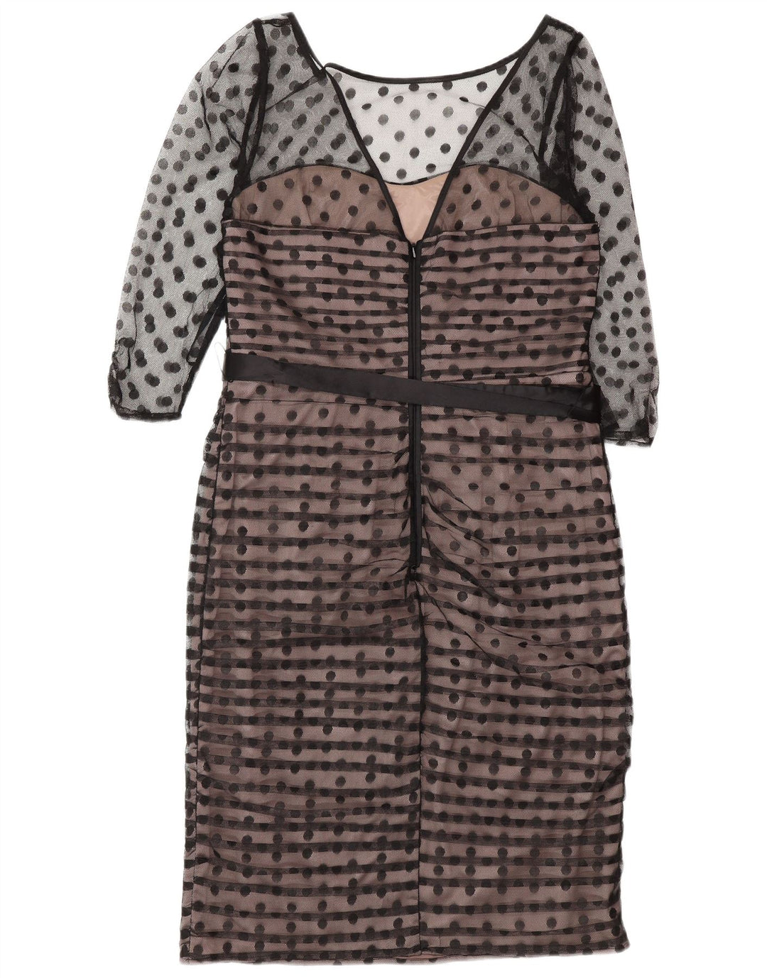 Rochie teacă cu mâneci 3/4 pentru femei Coast UK 14 Medium Black Polka Dot Poliester