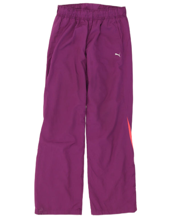 Pantaloni de trening Puma pentru femei UK 12 Poliester bloc de culoare violet mediu