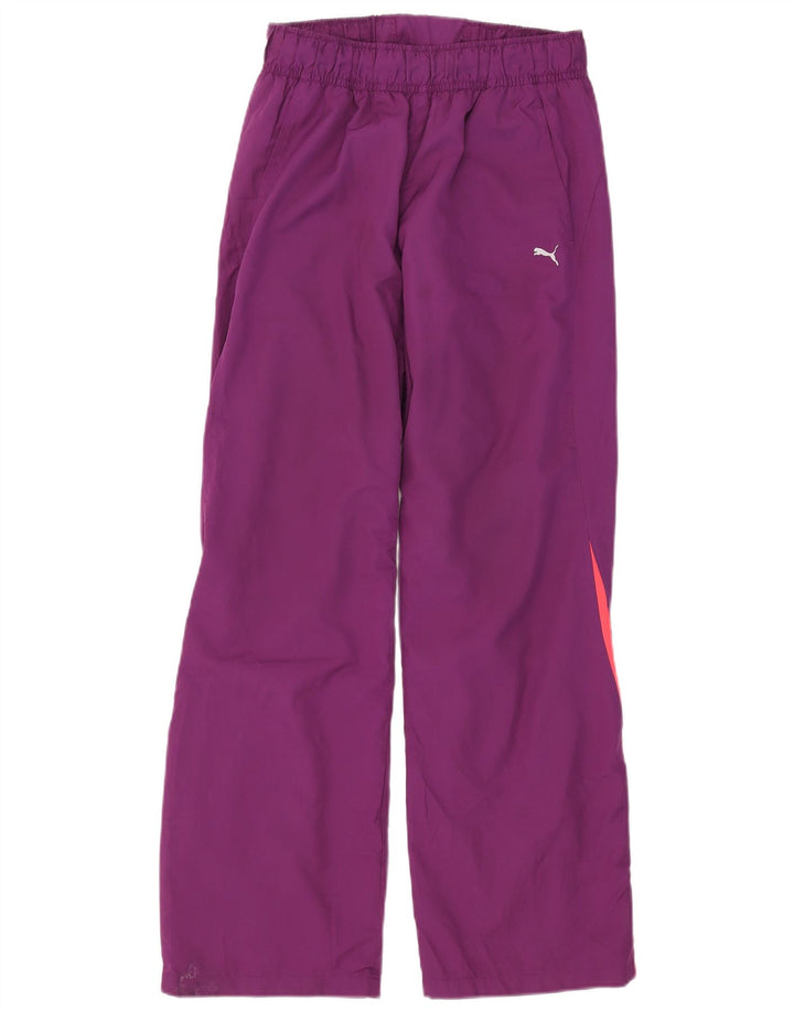 Pantaloni de trening Puma pentru femei UK 12 Poliester bloc de culoare violet mediu