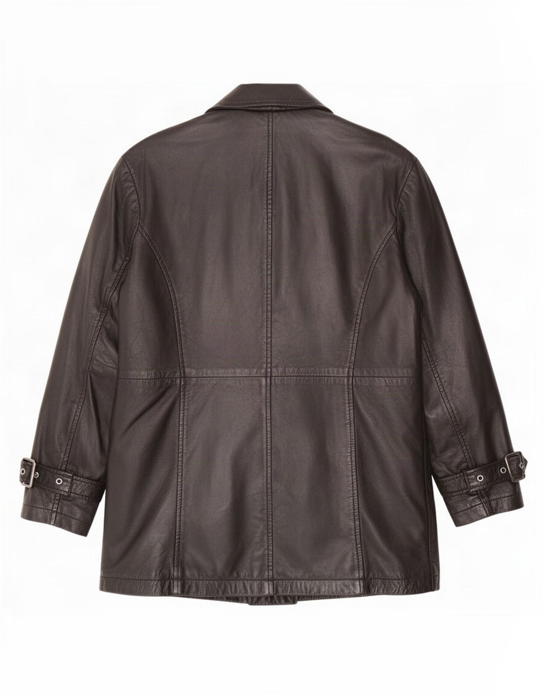 Jachetă de piele supradimensionată vintage pentru femei UK 10 Small Black