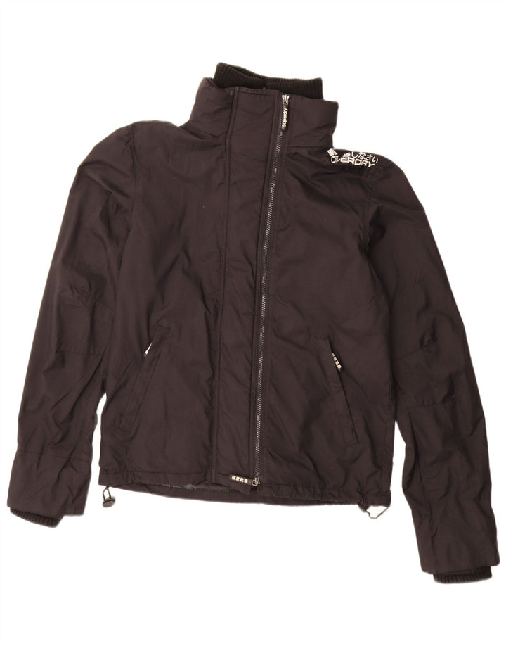 Jachetă de ploaie grafică Superdry pentru bărbați UK 36 Small Black Nylon
