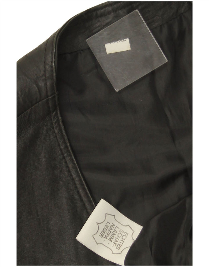 Vestă din piele pentru bărbați VINTAGE 3XL din piele neagră