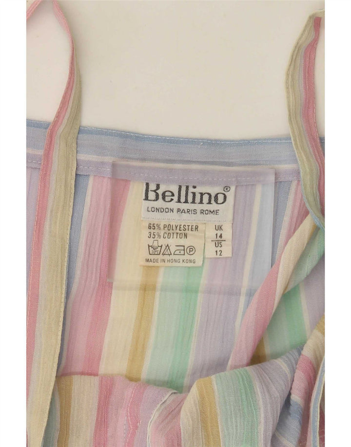 Rochie de soare fără mâneci pentru femei Bellino UK 14, mare, cu dungi multicolore