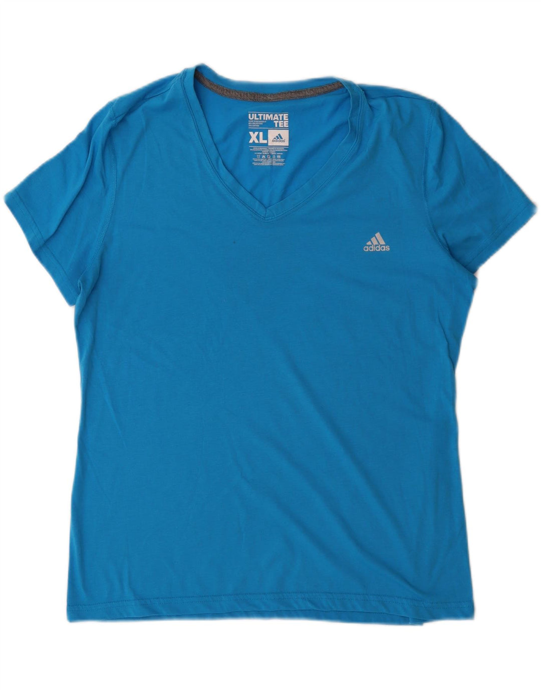 ADIDAS Womens T-Shirt Top UK 18 XL Blue Polyester Vintage Adidas and Second-Hand Adidas from Messina Hembry 