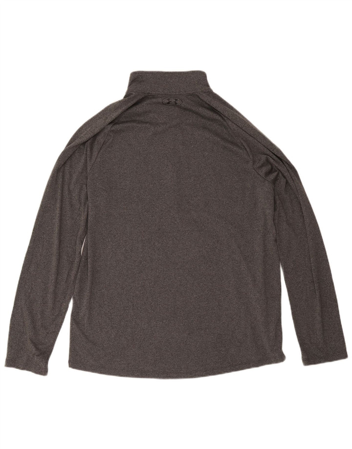 Top de trening Under Armour pentru bărbați, cu fermoar și gât, mare, gri