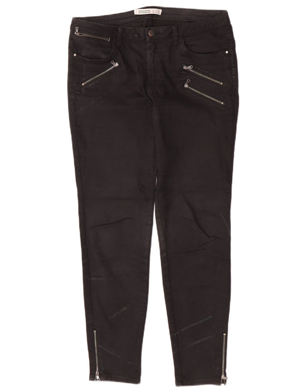 Blugi skinny pentru femei Zara EU 42 Large W32 L28 Negri