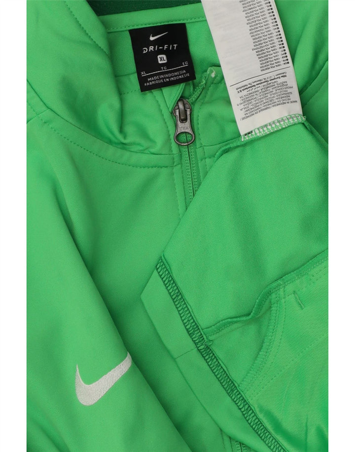 Jachetă de top pentru trening grafic pentru bărbați Nike XL, verde, poliester color bloc