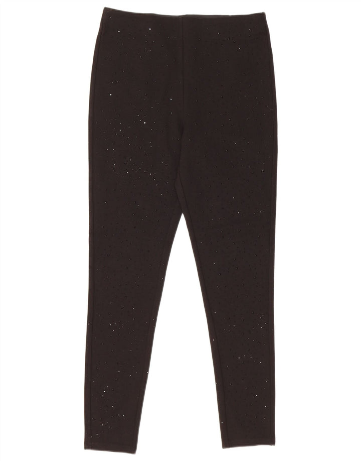 Leggings pentru femei Zara UK 10 Mici, negru, viscoză