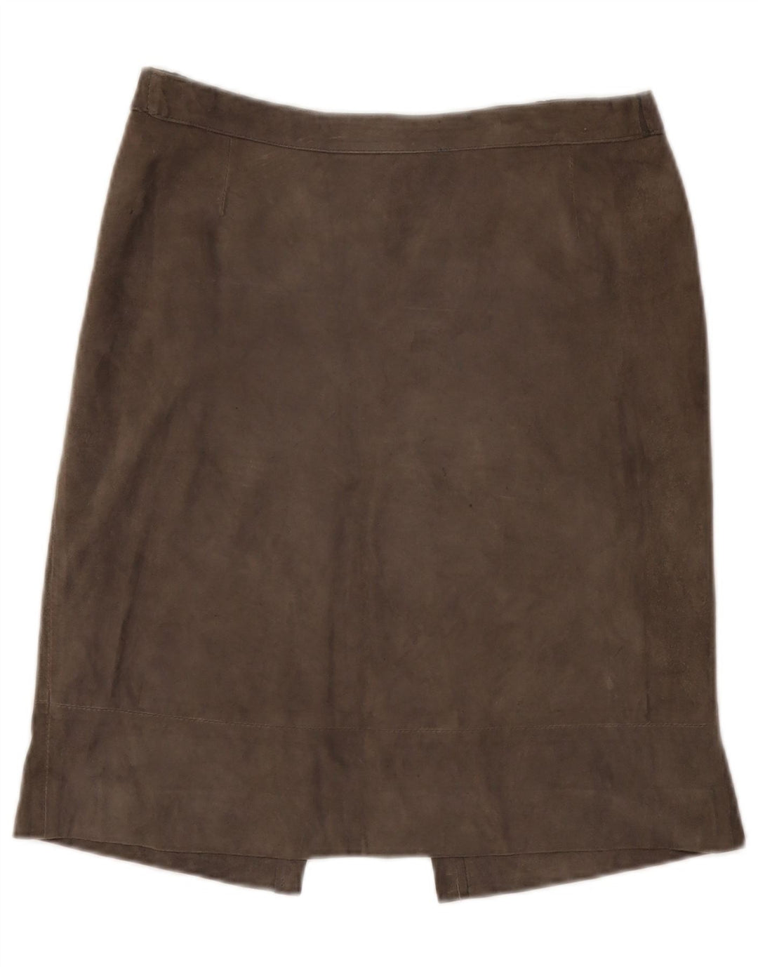 Fusta de damă vintage din piele intoarsa W30 gri mediu