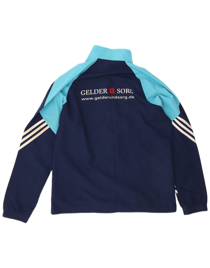 Jachetă de top pentru trening cu grafică Adidas pentru bărbați, mare, albastru bleumarin