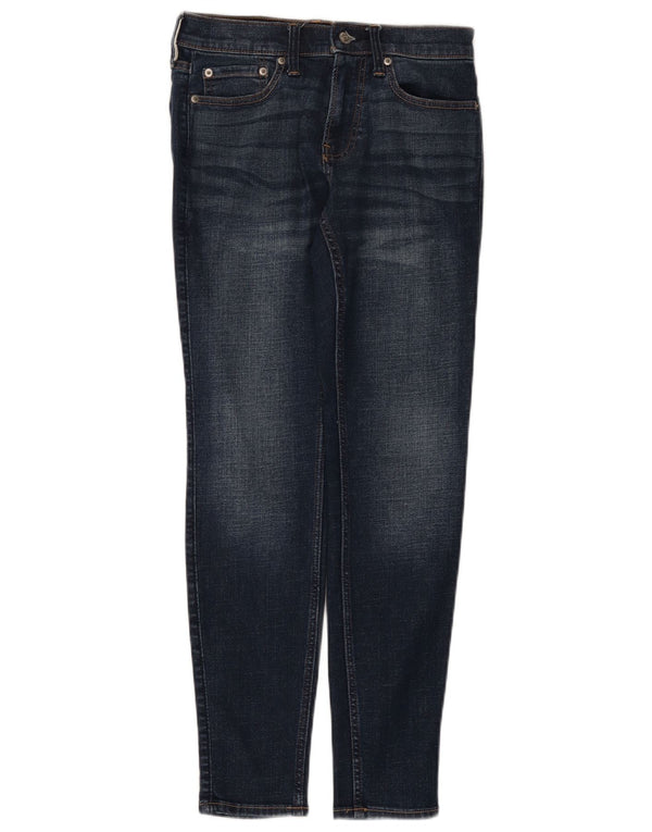 Hollister Womens Super Skinny Jeans W28 L30 Navy Blue Cotton
