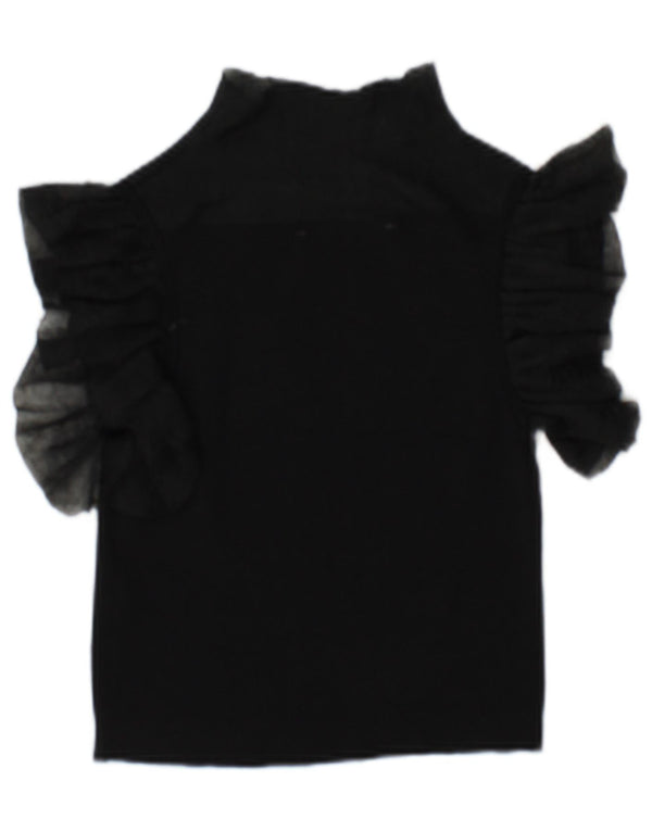 Bluză pentru femei See Through Zara UK 10 Small Black Viscose