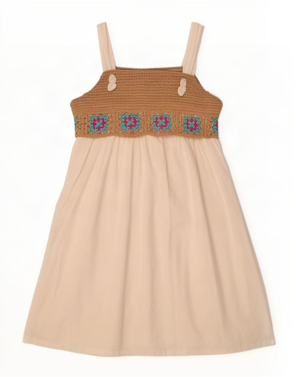 Rochie A-Line fără mâneci Benetton pentru femei UK 10, alb, color block