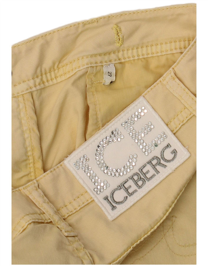 Pantaloni cropped slim pentru femei ICEBERG L27 L25 galbeni
