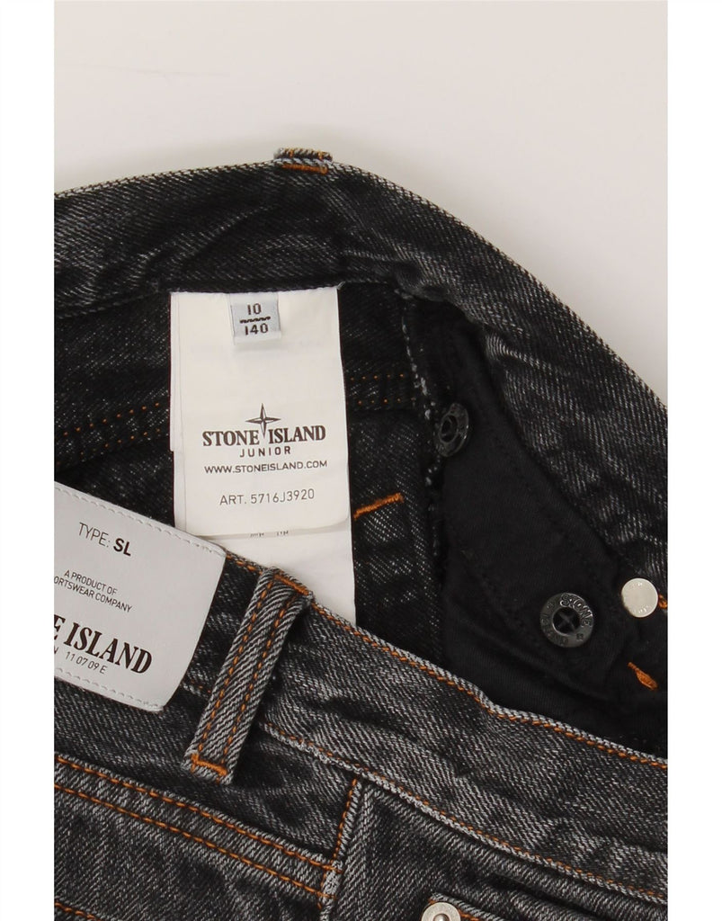 STONE ISLAND Boys Straight Jeans 9-10 Years W24 L25 Grey Cotton Vintage Stone Island and Second-Hand Stone Island from Messina Hembry 
