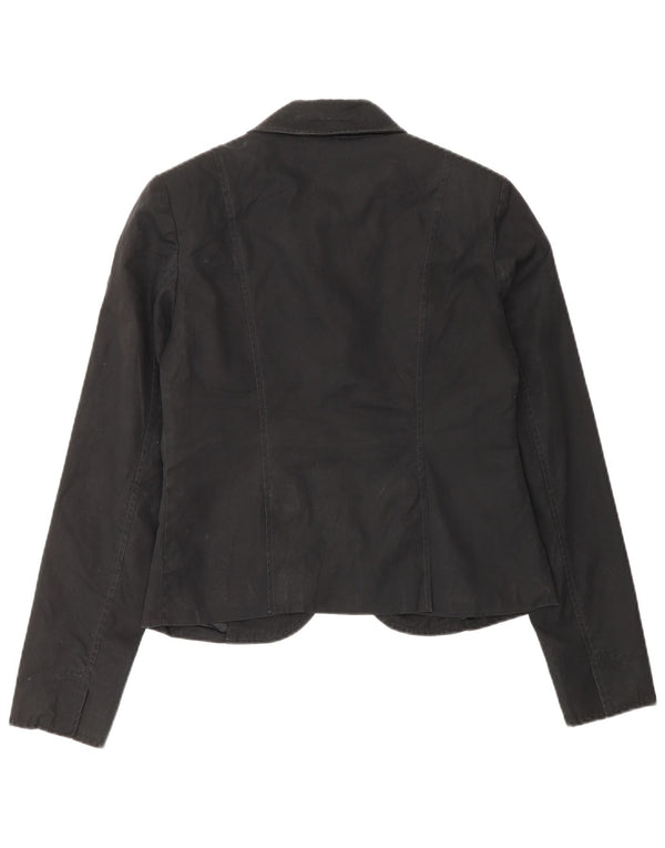 Jachetă pentru femei Gap cu 1 nasture, UK 6 XS, bumbac negru