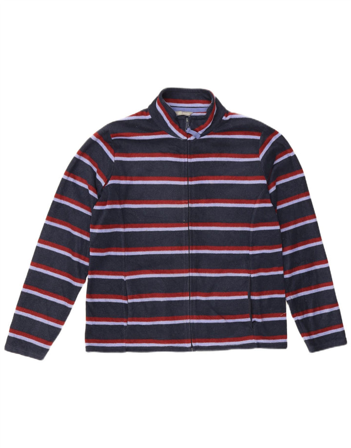 Jachetă fleece pentru femei Marks & Spencer UK 16 mare, bleumarin, cu dungi