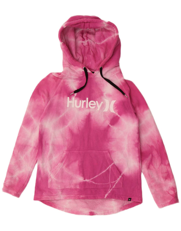 Pulover Harley pentru damă cu hanoră cu grafică UK 10 mic, roz, bumbac cu vopsea