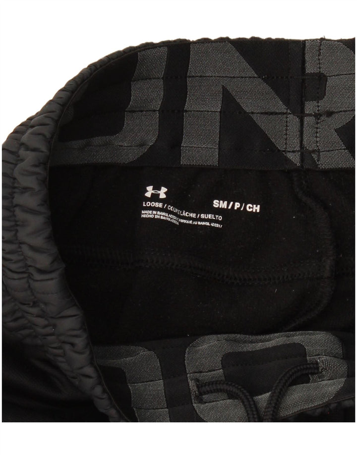 UNDER ARMOUR Mens Tracksuit Trousers Joggers Small  Black