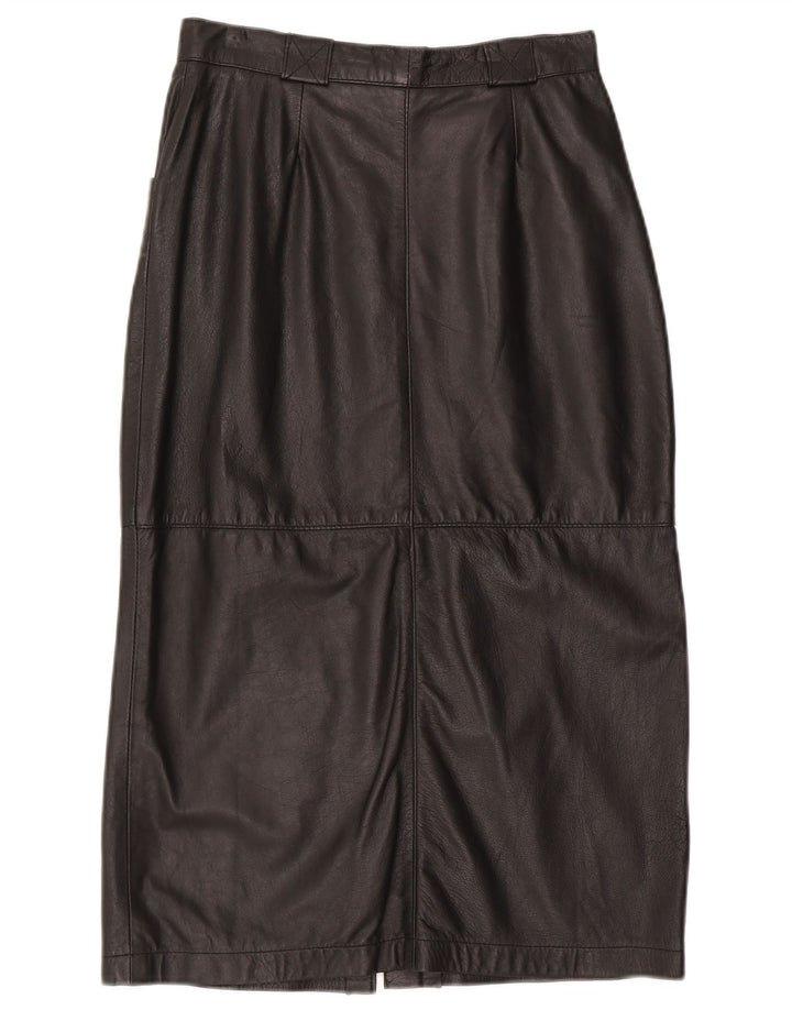 Fusta din piele vintage pentru femei W28 Medium Black