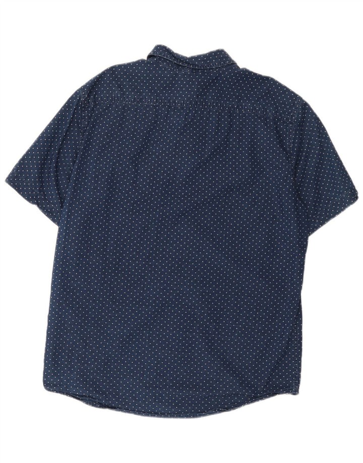 Cămașă standard Levi's cu mânecă scurtă pentru bărbați, bumbac cu pete, albastru, mediu