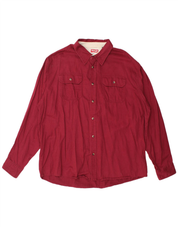 Cămașă pentru bărbați Wrangler XL Bumbac Burgundy