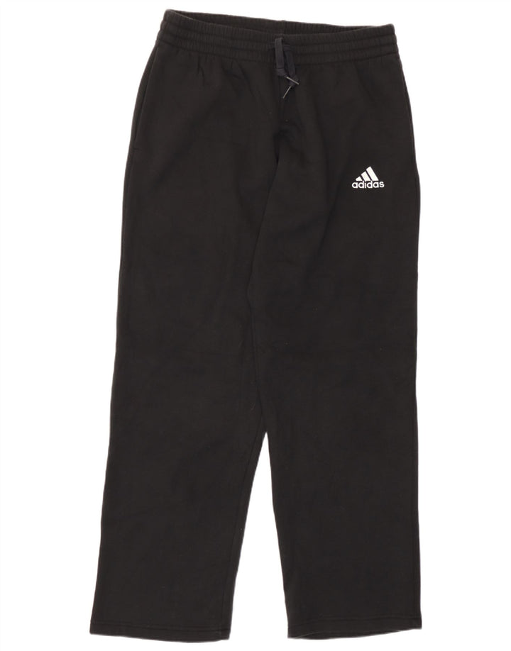 Pantaloni de trening Adidas pentru bărbați, bumbac mediu negru