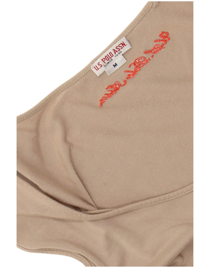 U.S. Polo Assn. Rochie de bază pentru femei UK 12 Medium Bej Colorblock