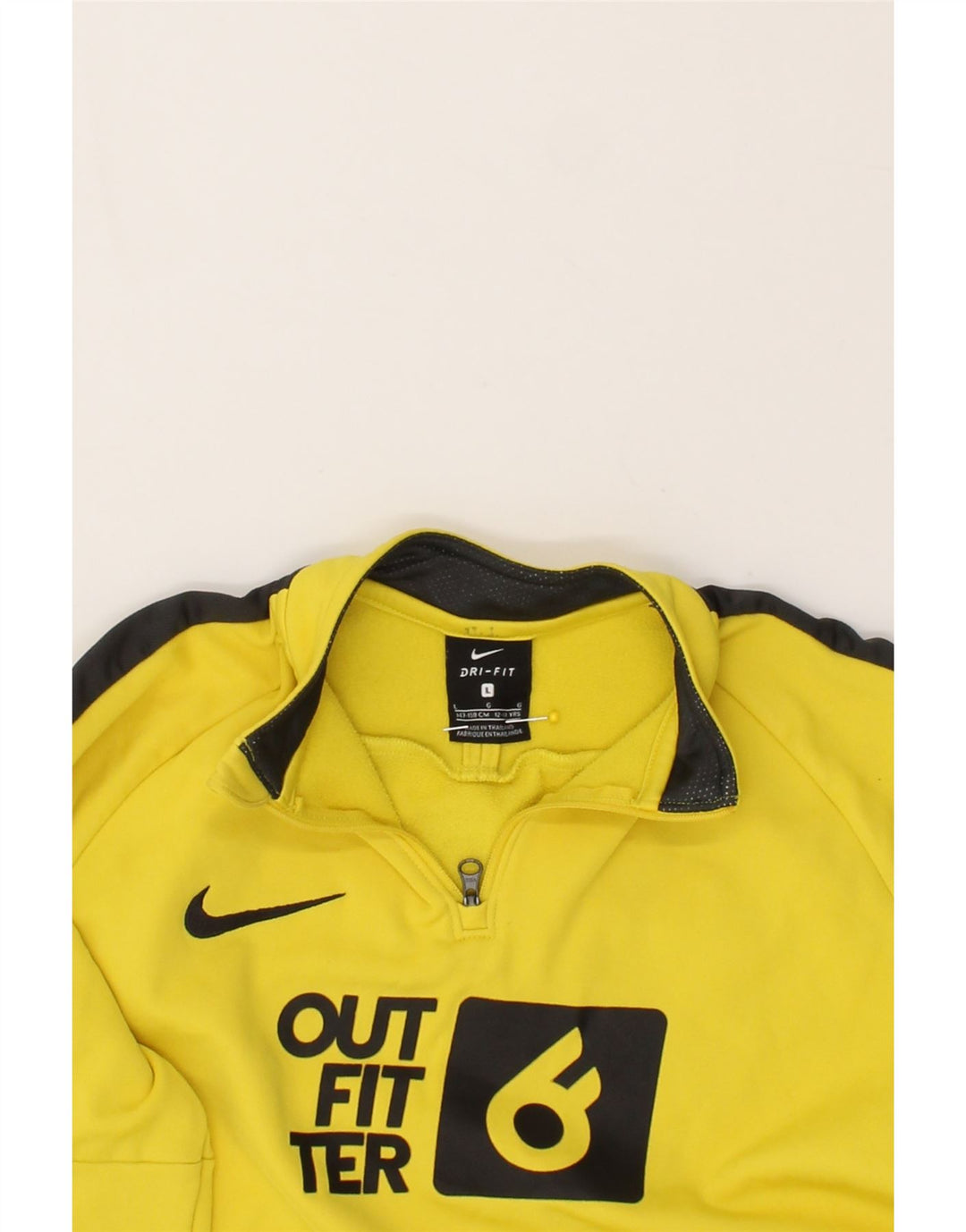 NIKE Boys Graphic Pullover Tracksuit Top 12-13 Years Large Yellow Vintage Nike and Second-Hand Nike from Messina Hembry 