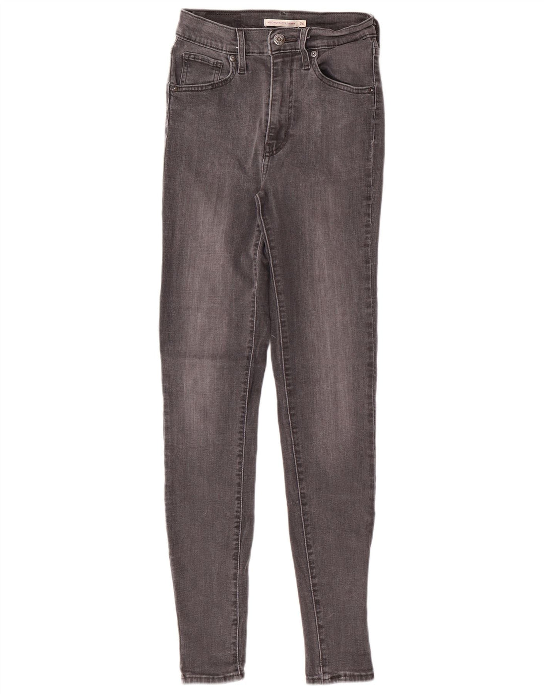 Blugi super skinny pentru femei LEVI'S Mile High W26 L30 bumbac gri