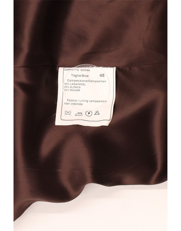 Pardesiu Vintage pentru femei IT 48 XL Lână maro