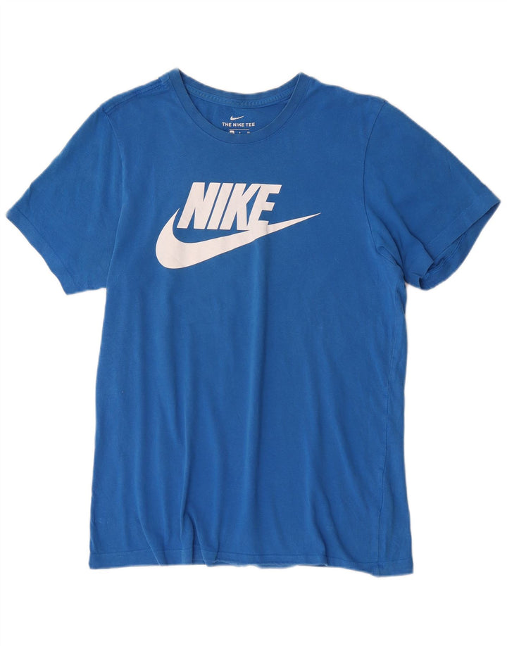 Tricou grafic Nike pentru bărbați Top mic, albastru, bumbac
