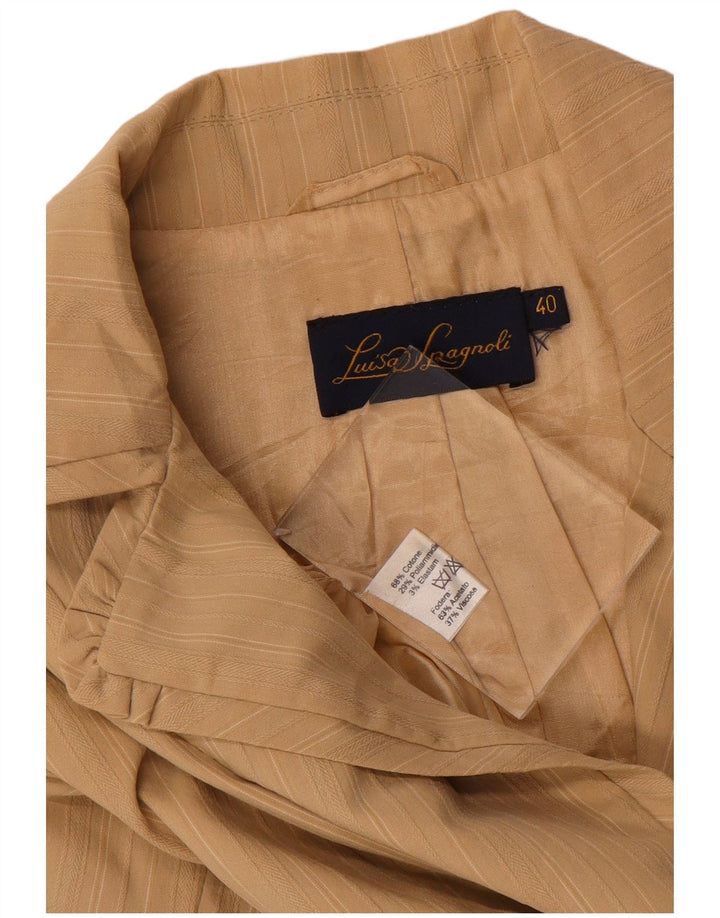 LUISA SPAGNOLI Jachetă Blazer pentru femei IT 40 Mic Bej Pinstripe