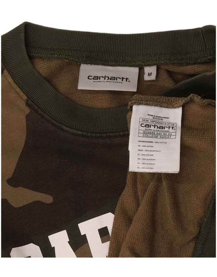 Hanorac grafic pentru bărbați Carhartt Pulover Medium Kaki Camuflage Bumbac