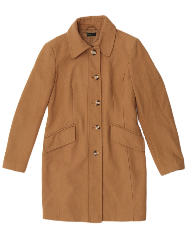 Pardesiu pentru femei Benetton UK 12 Medium Beige Lână