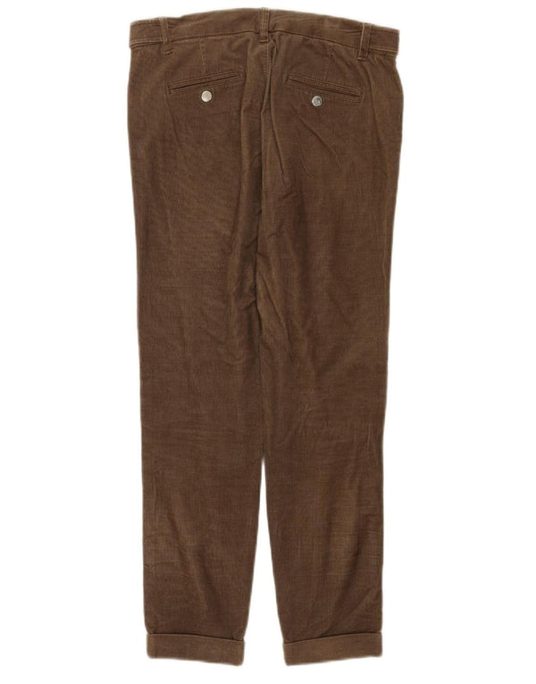 Massimo Dutti Womens Tapered Casual Trousers EU 36 XS W26 L26 Brown