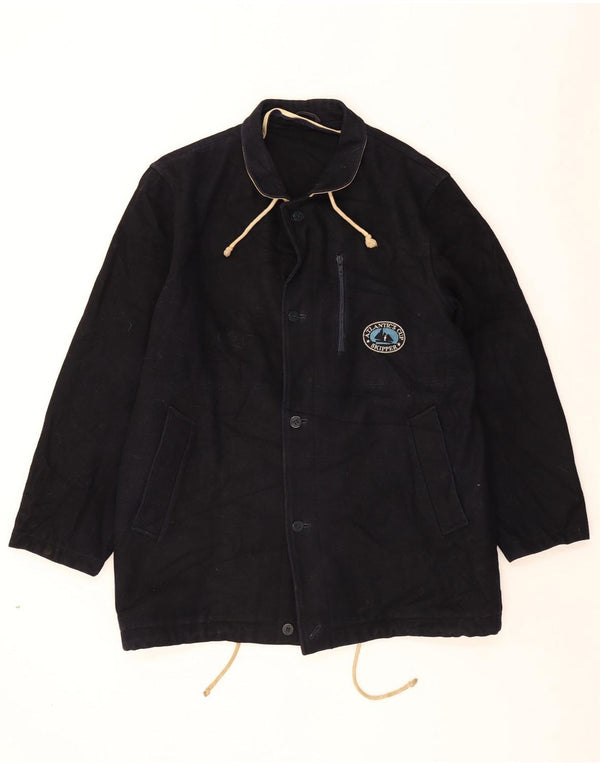 Pardesiu vintage pentru bărbați UK 38 Medium Black