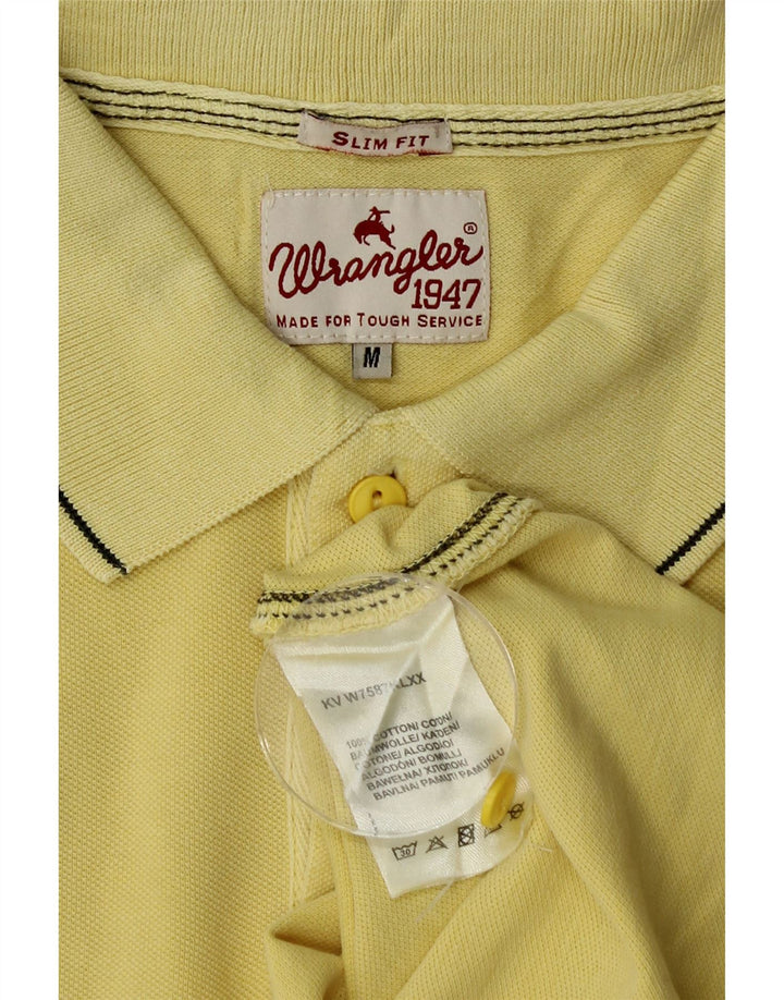 Tricou polo Wrangler pentru bărbați, bumbac galben mediu