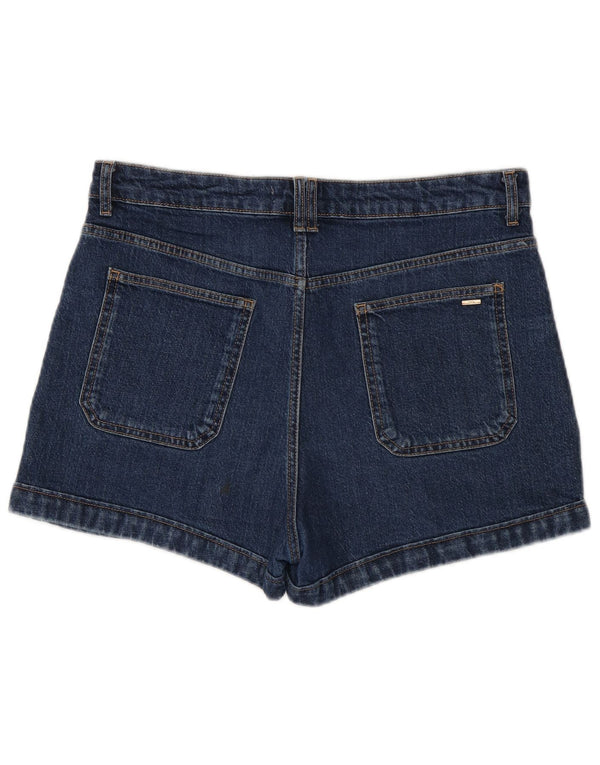 Pantaloni scurți din denim cu talie înaltă pentru femei Zara EU 44 XL W34 Bumbac bleumarin