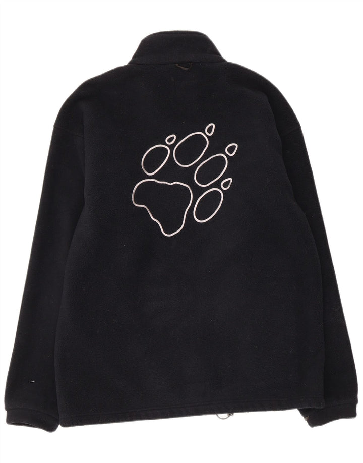 Jack Wolfskin pentru bărbați fleece jachetă UK 38 mediu negru