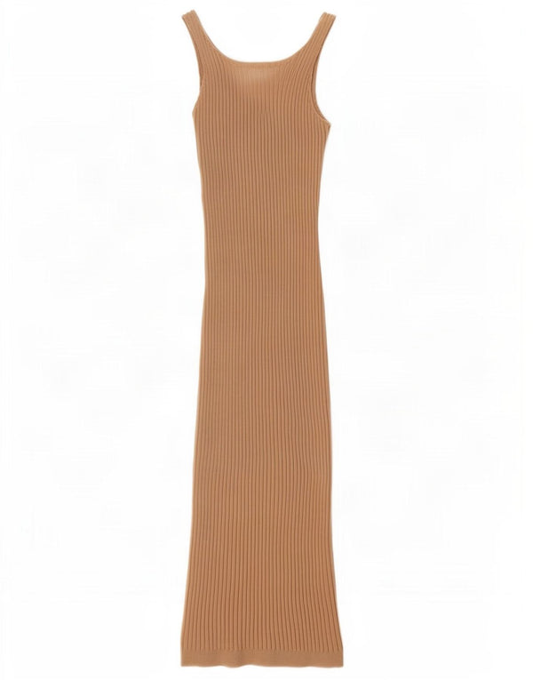 Rochie bodycon fără mâneci pentru femei Shein UK 8 Small Bej Poliester